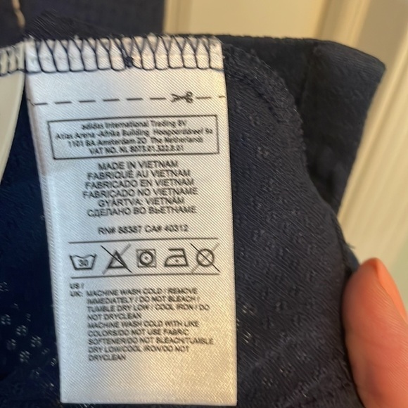 Adidas ClimaCool Womens Golf Top Polo Blue with white details size X-Large - Picture 6 of 12